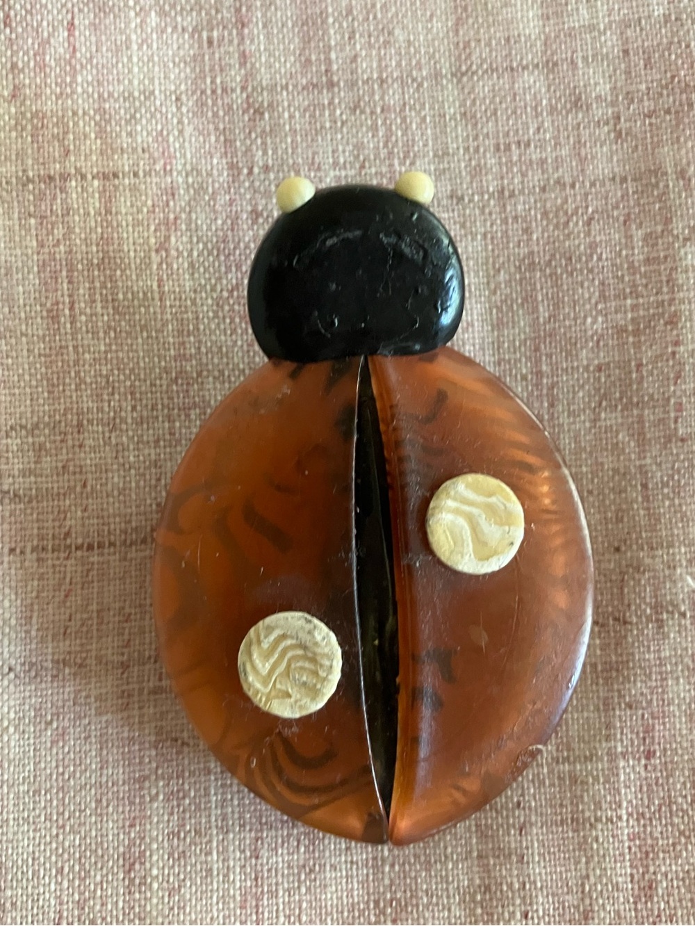 Lea Stein Vintage Ladybug Pin